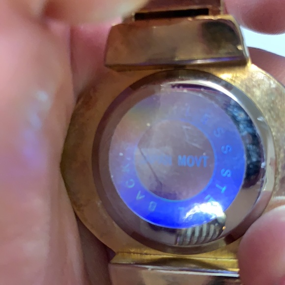 VINTAGE GENEVA Tigers Eye Gemstone bangle Bracelet Cuff watch Quartz Custom - Picture 12 of 16